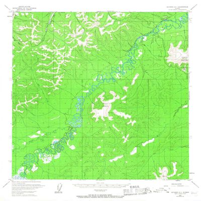 YellowMaps Iditarod D 1 AK topo map, 1:63360 Scale, 15 X 15 Minute, Historical, 1954, Updated 1967, 20.8 x 18 in - Tyvek