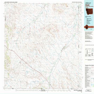 YellowMaps Alzada MT topo map, 1:100000 Scale, 30 X 60 Minute, Historical, 1981, Updated 1982, 24.2 x 37.6 in - Polypropylene