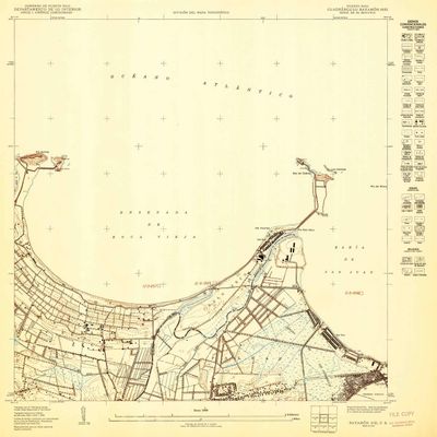 YellowMaps Bayamon NE PR topo map, 1:10000 Scale, 3.75 X 3.75 Minute, Historical, 1950, 31.2 x 30.5 in - Polypropylene