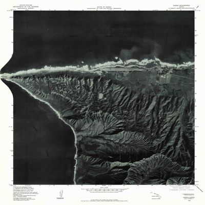 YellowMaps Kaena HI topo map, 1:24000 Scale, 7.5 X 7.5 Minute, Historical, 1977, Updated 1984, 26.7 x 24 in - Tyvek