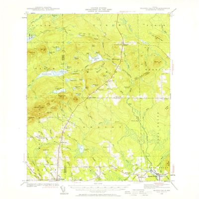 YellowMaps Island Falls ME topo map, 1:62500 Scale, 15 X 15 Minute, Historical, 1940, Updated 1957, 20.9 x 17 in - Tyvek