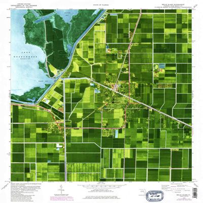 Belle Glade FL topo map, 1:24000 Scale, 7.5 X 7.5 Minute, Historical, 1970, Updated 1984, 26.8 x 22.9 in - Polypropylene