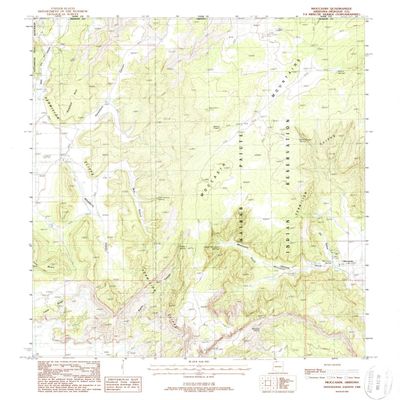YellowMaps Moccasin AZ topo map, 1:24000 Scale, 7.5 X 7.5 Minute, Historical, 1988, Updated 1988, 26.9 x 22 in - Tyvek