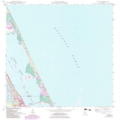 YellowMaps Eden FL topo map, 1:24000 Scale, 7.5 X 7.5 Minute, Historical, 1948, Updated 1983, 26.8 x 23 in - Polypropylene