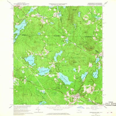 YellowMaps Ashburnham MA topo map, 1:24000 Scale, 7.5 X 7.5 Minute, Historical, 1965, Updated 1968, 26.8 x 22 in - Tyvek