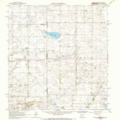 YellowMaps Gary NW MN topo map, 1:24000 Scale, 7.5 X 7.5 Minute, Historical, 1967, Updated 1968, 27.23 x 21.53 in - Polypropylene