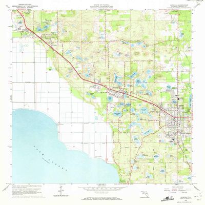 YellowMaps Apopka FL topo map, 1:24000 Scale, 7.5 X 7.5 Minute, Historical, 1960, Updated 1972, 26.9 x 23 in - Polypropylene