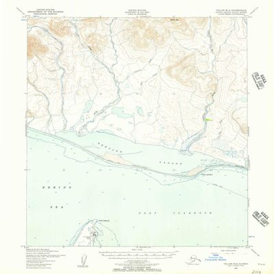 Teller B 4 AK topo map, 1:63360 Scale, 15 X 15 Minute, Historical, 1950, Updated 1957, 20.7 x 18 in - Polypropylene