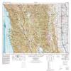 YellowMaps Ukiah CA topo map, 1:250000 Scale, 1 X 2 Degree, Historical, 1957, Updated 1980, 25.4 x 29.9 in - Polypropylene view 1