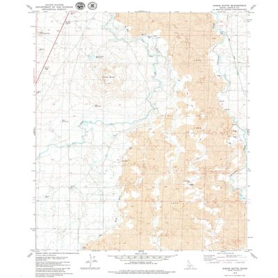 YellowMaps Kinzie Butte ID topo map, 1:24000 Scale, 7.5 X 7.5 Minute, Historical, 1979, Updated 1979, 26.7 x 22 in - Tyvek
