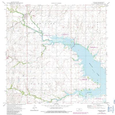 YellowMaps Durham KS topo map, 1:24000 Scale, 7.5 X 7.5 Minute, Historical, 1971, Updated 1985, 26.76 x 20.72 in - Polypropylene