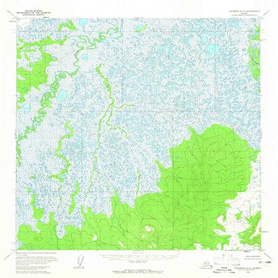 YellowMaps Iditarod D 5 AK topo map, 1:63360 Scale, 15 X 15 Minute, Historical, 1954, Updated 1965, 20.8 x 18 in - Tyvek