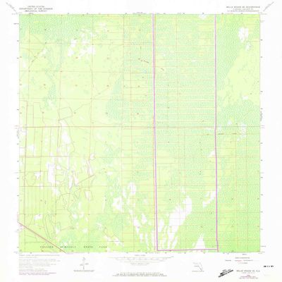 Belle Meade SE FL topo map, 1:24000 Scale, 7.5 X 7.5 Minute, Historical, 1958, Updated 1974, 26.9 x 24 in - Tyvek