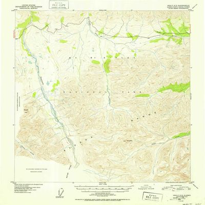 YellowMaps Healy C 5 AK topo map, 1:63360 Scale, 15 X 15 Minute, Historical, 1952, 20.7 x 18 in - Polypropylene