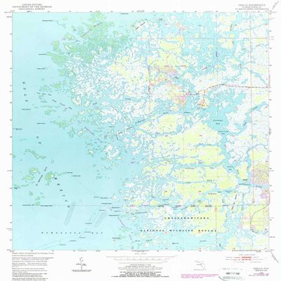 Ozello FL topo map, 1:24000 Scale, 7.5 X 7.5 Minute, Historical, 1954, Updated 1988, 26.9 x 21.9 in - Polypropylene