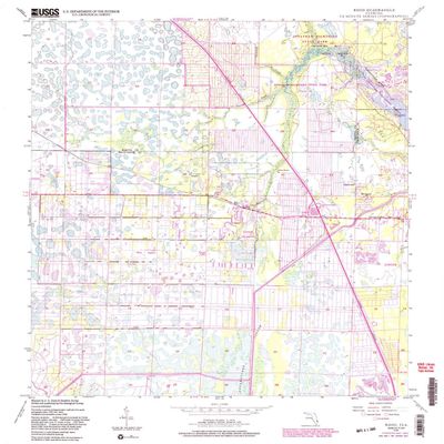 YellowMaps Rood FL topo map, 1:24000 Scale, 7.5 X 7.5 Minute, Historical, 1948, Updated 1983, 26.9 x 24 in - Tyvek