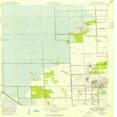 Opalocka FL topo map, 1:24000 Scale, 7.5 X 7.5 Minute, Historical, 1949, 26.7 x 22.9 in - Tyvek