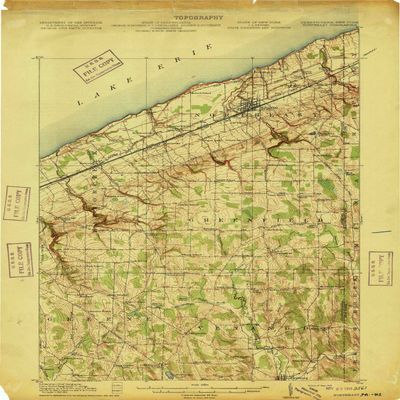 YellowMaps Northeast PA topo map, 1:62500 Scale, 15 X 15 Minute, Historical, 1915, 21.7 x 16.3 in - Polypropylene