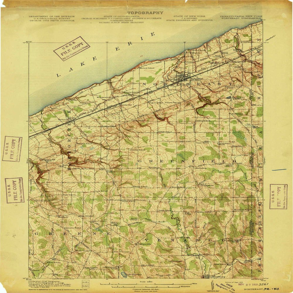 YellowMaps Northeast PA topo map, 1:62500 Scale, 15 X 15 Minute, Historical, 1915, 21.7 x 16.3 in - Polypropylene