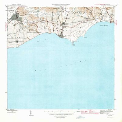 YellowMaps Guayama PR topo map, 1:30000 Scale, 7.5 X 7.5 Minute, Historical, 1946, 21.7 x 19.8 in - Polypropylene