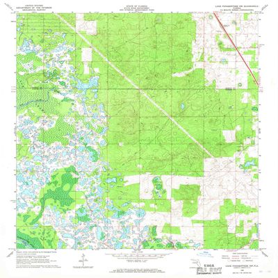 YellowMaps Lake Panasoffkee NW FL topo map, 1:24000 Scale, 7.5 X 7.5 Minute, Historical, 1966, Updated 1968, 26.8 x 23 in - Polypropylene