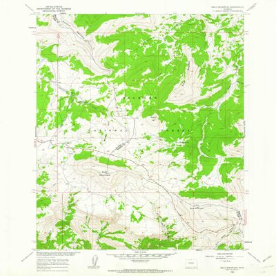 YellowMaps Bald Mountain WY topo map, 1:24000 Scale, 7.5 X 7.5 Minute, Historical, 1960, Updated 1962, 26.7 x 21.6 in - Polypropylene