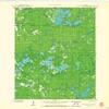 YellowMaps Namekagon Lake WI topo map, 1:48000 Scale, 15 X 15 Minute, Historical, 1943, Updated 1968, 27.15 x 21.5 in - Polypropylene view 1