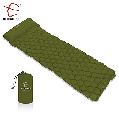 Dominich Wilson Camping Mat - Hitorhike Inflatable Sleeping Pad Moisturepro Camping Mat with Pillow air Mattress Cushion Sleeping Bag air Sofa Inflatable Sofa 1 PCs