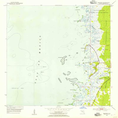 YellowMaps Bayport FL topo map, 1:24000 Scale, 7.5 X 7.5 Minute, Historical, 1954, Updated 1955, 26.8 x 22.9 in - Polypropylene