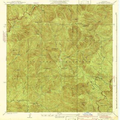 YellowMaps Alder Creek CA topo map, 1:24000 Scale, 7.5 X 7.5 Minute, Historical, 1941, 20.3 x 17.1 in - Tyvek