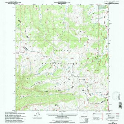 YellowMaps Granite Pass WY topo map, 1:24000 Scale, 7.5 X 7.5 Minute, Historical, 1993, Updated 1997, 26.8 x 21.7 in - Polypropylene