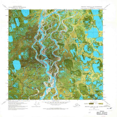 YellowMaps Beechey Point B 4 SE AK topo map, 1:24000 Scale, 7.5 X 7.5 Minute, Historical, 1970, Updated 1971, 29.7 x 23 in - Polypropylene