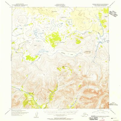 YellowMaps Bendeleben B 3 AK topo map, 1:63360 Scale, 15 X 15 Minute, Historical, 1950, Updated 1955, 20.7 x 18 in - Tyvek