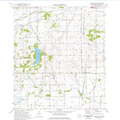 YellowMaps Castle Rock MN topo map, 1:24000 Scale, 7.5 X 7.5 Minute, Historical, 1974, Updated 1976, 27.23 x 21.53 in - Polypropylene