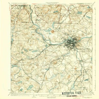 Lowell MA topo map, 1:62500 Scale, 15 X 15 Minute, Historical, 1935, 19.8 x 15.8 in - Polypropylene
