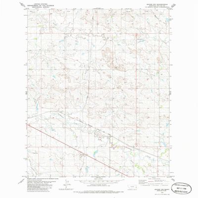 YellowMaps Baker NW MT topo map, 1:24000 Scale, 7.5 X 7.5 Minute, Historical, 1981, Updated 1986, 27.01 x 21.98 in - Tyvek