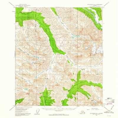 YellowMaps Anchorage A 7 AK topo map, 1:63360 Scale, 15 X 15 Minute, Historical, 1960, Updated 1961, 20.8 x 17.1 in - Tyvek