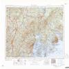 YellowMaps Bangor ME topo map, 1:250000 Scale, 1 X 2 Degree, Historical, 1960, Updated 1960, 24.12 x 30.32 in - Polypropylene view 1