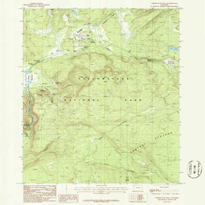 YellowMaps Norris Junction WY topo map, 1:24000 Scale, 7.5 X 7.5 Minute, Historical, 1986, Updated 1986, 26.8 x 21.3 in - Tyvek