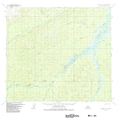 YellowMaps Iditarod C 2 AK topo map, 1:63360 Scale, 15 X 15 Minute, Historical, 1954, Updated 1983, 21.8 x 18 in - Tyvek
