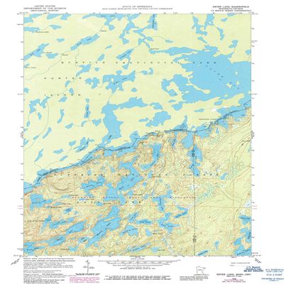 YellowMaps Ester Lake MN topo map, 1:24000 Scale, 7.5 X 7.5 Minute, Historical, 1959, Updated 1986, 27.23 x 21.53 in - Polypropylene