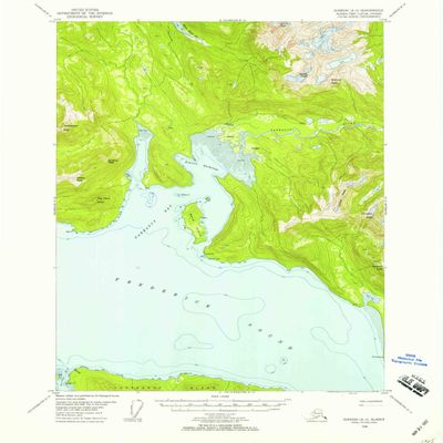 YellowMaps Sumdum A 4 AK topo map, 1:63360 Scale, 15 X 15 Minute, Historical, 1948, Updated 1957, 20.8 x 17 in - Polypropylene