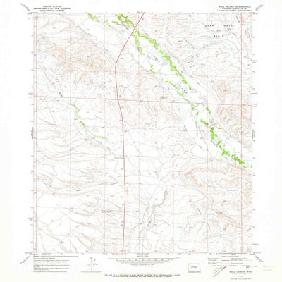 Ball Island WY topo map, 1:24000 Scale, 7.5 X 7.5 Minute, Historical, 1970, Updated 1973, 26.9 x 21.7 in - Polypropylene