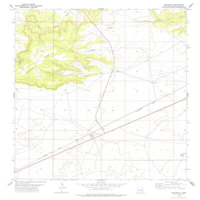 YellowMaps Pastura NM topo map, 1:24000 Scale, 7.5 X 7.5 Minute, Historical, 1978, Updated 1978, 26.8 x 21.9 in - Tyvek