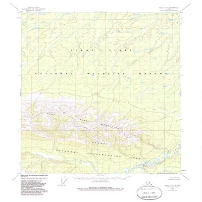 YellowMaps Circle D 4 AK topo map, 1:63360 Scale, 15 X 15 Minute, Historical, 1952, Updated 1985, 21.8 x 18 in - Polypropylene