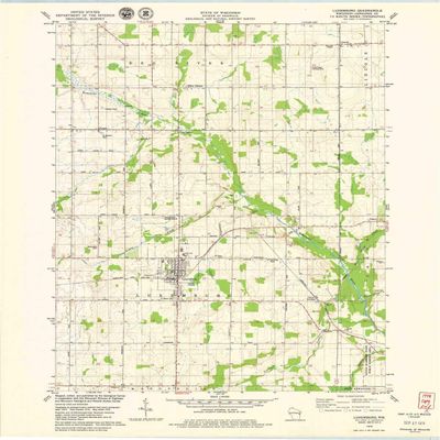 YellowMaps Luxemburg WI topo map, 1:24000 Scale, 7.5 X 7.5 Minute, Historical, 1978, Updated 1979, 27.29 x 21.75 in - Polypropylene
