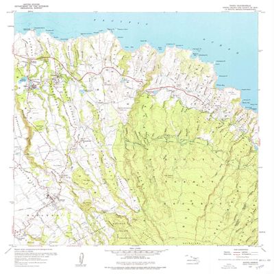 YellowMaps Haiku HI topo map, 1:24000 Scale, 7.5 X 7.5 Minute, Historical, 1957, Updated 1978, 26.7 x 24 in - Polypropylene
