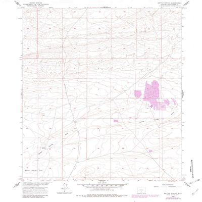 YellowMaps Battle Spring WY topo map, 1:24000 Scale, 7.5 X 7.5 Minute, Historical, 1960, Updated 1982, 26.8 x 21.6 in - Polypropylene