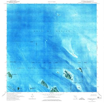 YellowMaps Horseshoe Keys FL topo map, 1:24000 Scale, 7.5 X 7.5 Minute, Historical, 1972, Updated 1973, 26.8 x 24 in - Polypropylene