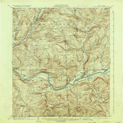 YellowMaps Apalachin NY topo map, 1:62500 Scale, 15 X 15 Minute, Historical, 1904, Updated 1934, 19.9 x 16.5 in - Tyvek
